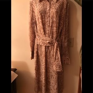 Escada Beige Patterned Dress